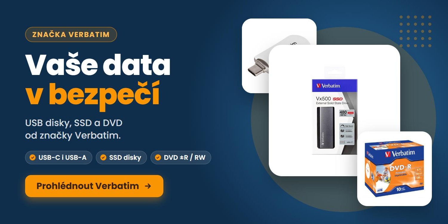 Verbatim – USB flash disky, SSD a DVD média